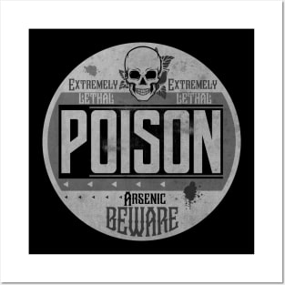 Poison Vintage Label BW Posters and Art